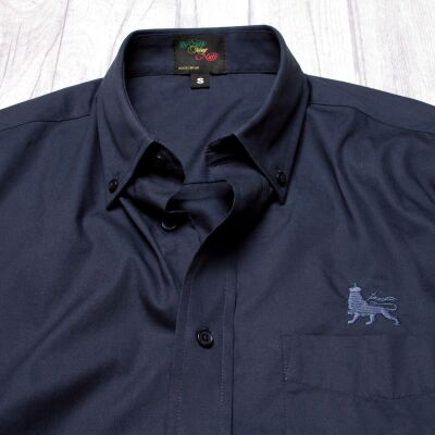 Casual shirt with Lion of Judah embroidery