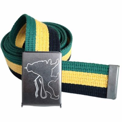 Lion of Zion sackcloth Jamaica color Trouser belt