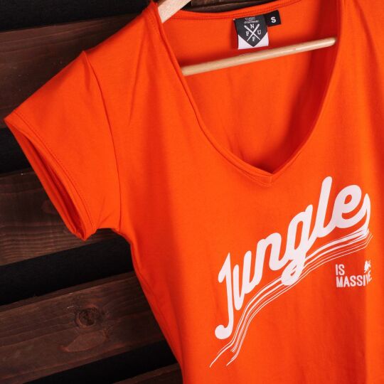 Ladies tshirt Jungle is massive | orange