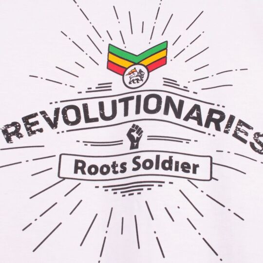 Revolutionaries Roots Soldier | white tshirt Rasta