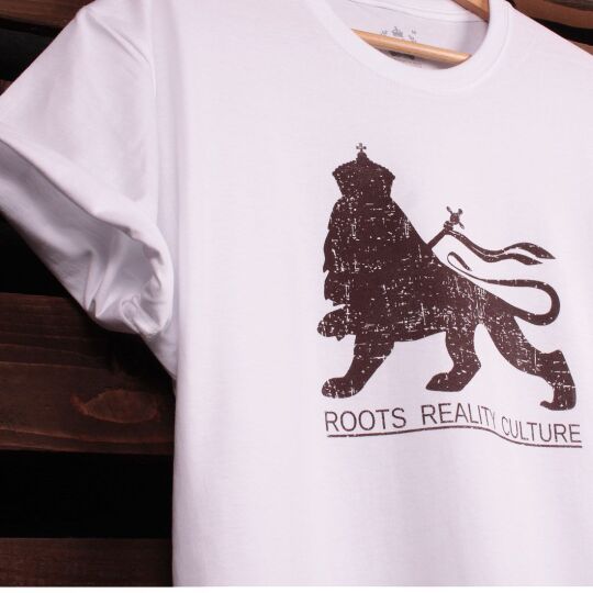 Roots Reality Culture Lion of Judah tshirt | white