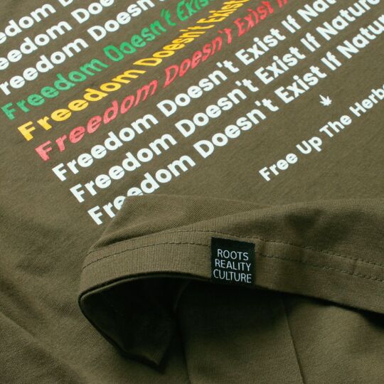 Freedom doesn't exist if nature is illegal olive t-shirt