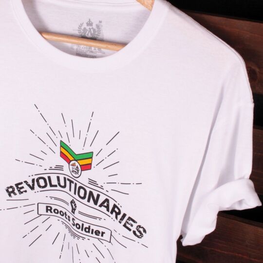 Revolutionaries Roots Soldier | white tshirt Rasta