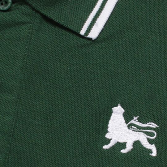 Koszulka Polo Lion of Judah | Zielona z białymi kontrastami