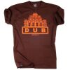 T-shirt Dub Respect | brąz + pomarańcz