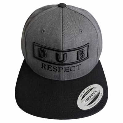Czapka Snapback DUB Respect - Haft 3D - grafit - Sound System Culture