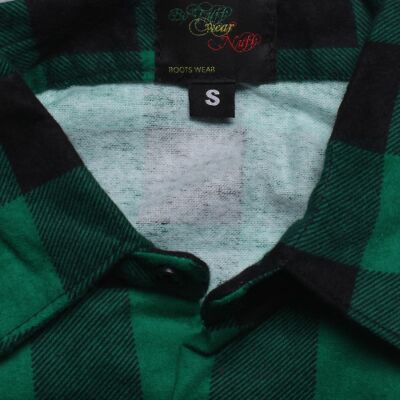 Regular Fit Long Sleeve Plaid Flannel Shirt | Green & Black