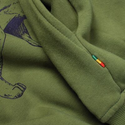 Lion of Judah olive color Rasta hoodie