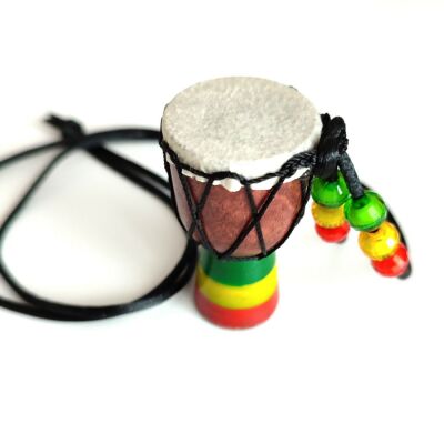 Wisior naszyjnik afrykański bęben djembe /brąz 