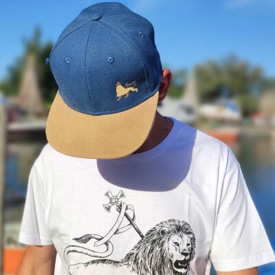 Lion of Judah snapback cap |  Blue & Camel