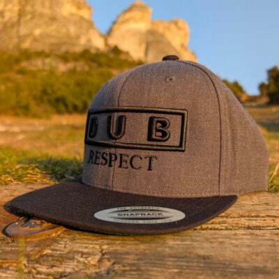 Czapka Snapback DUB Respect - Haft 3D - grafit - Sound System Culture