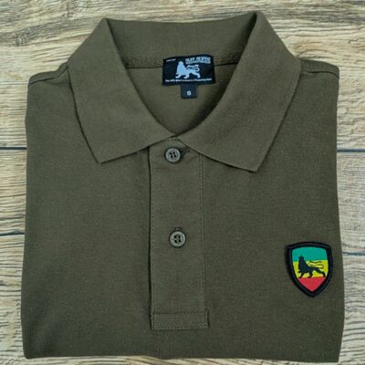 Oliwkowa koszulka Polo - Reggae Vibes