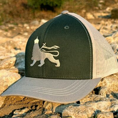 Czapka baseball Lion of Judah  | Ciemna zieleń/szary/beż