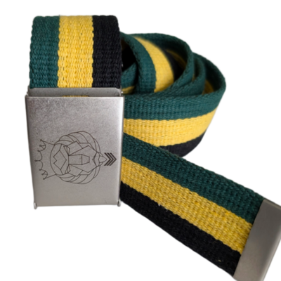 Lion Spirit webbing belt, sackcloth Trouser Jamaica color belt