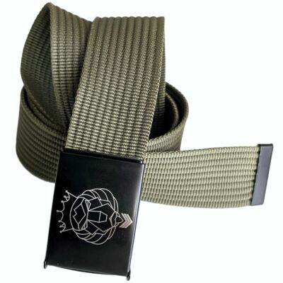 Lion Spirit webbing olive belt