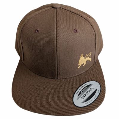 Czapka Snapback - Lion of Judah klasyczny- brązowa
