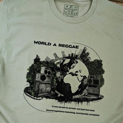World A Reggae, Sound Systems booming worldwide complete T-shirt