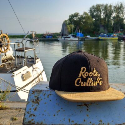 Roots & Culture snapback cap |  Black Ash & Camel