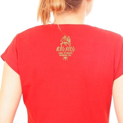  RasBass  ladies tshirt - Lion - red