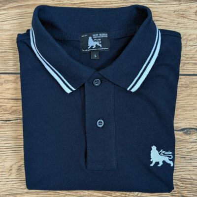 Koszulka Polo Lion of Judah - Granatowa z białymi detalami
