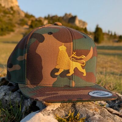 Czapka Snapback - Lion of Judah, kamuflaż