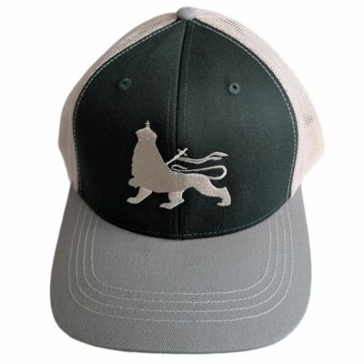 Czapka baseball Lion of Judah  | Ciemna zieleń/szary/beż