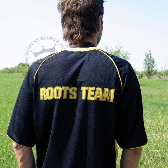 Koszulka piłkarska - Roots Team - Nuff Respekt czarna