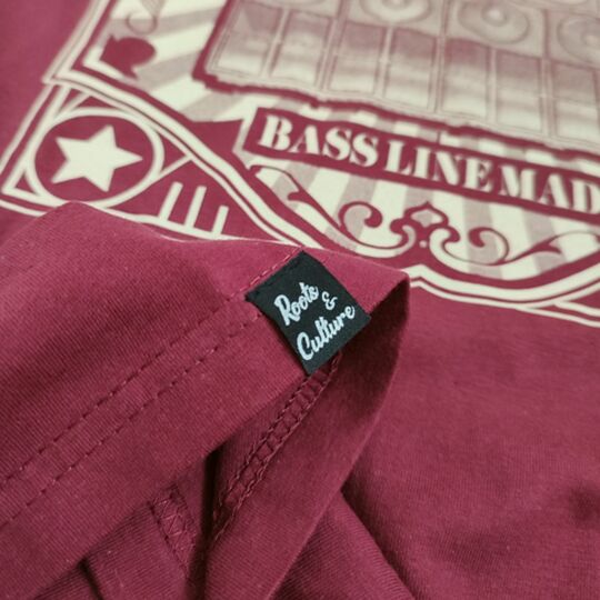 T-shirt Bass Line Mad Burnin'Up the Place | bordo