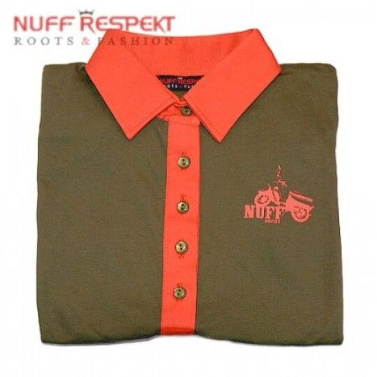 Old-school, vintage polo shirt -olive