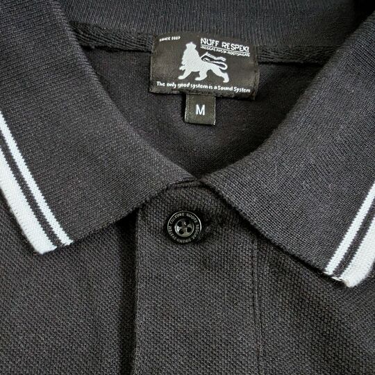 Koszulka Polo Lion of Judah - Czarna z białymi detalami