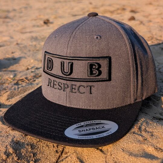 DUB Respect Snapback Cap - 3D Bold Embroidery - graphite - Sound System Culture