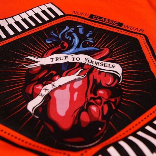 Top damski - Nuff Wear Heart tshirt 01713 - neon orange