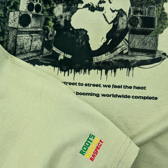 World A Reggae, Sound Systems booming worldwide complete T-shirt