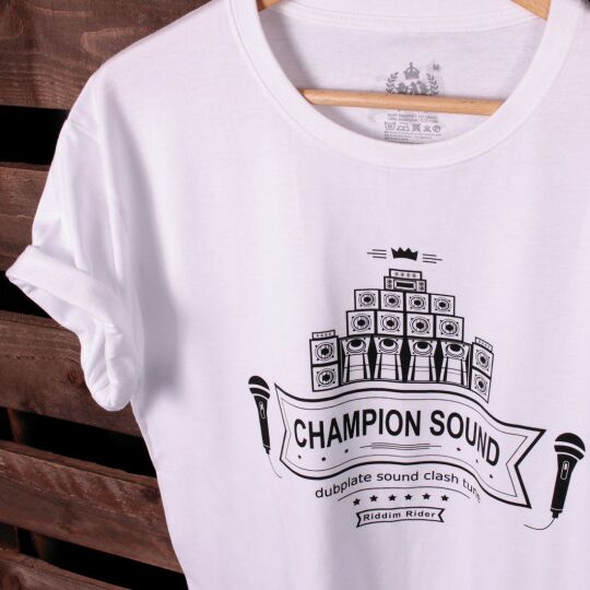 Tshirt Champion Sound | Dubplate Sound Clash Tune - biały