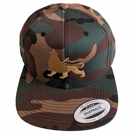 Czapka Snapback - Lion of Judah, kamuflaż