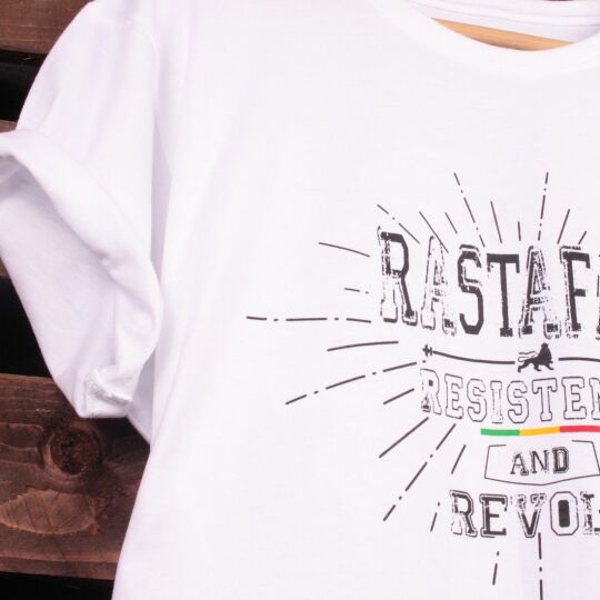 Rastafari Resitance and Revolt | T-shirt biały