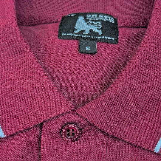 Koszulka Polo Lion of Judah - Bordowa z białymi detalami