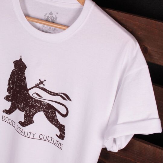 Roots Reality Culture Lion of Judah tshirt | white