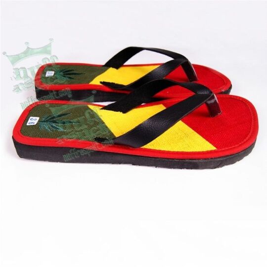 Rasta lady's flip-flop