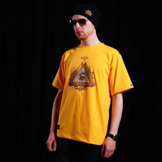 Tshirt męski - Nuff Wear - Wood & Chain 00513 - yellow