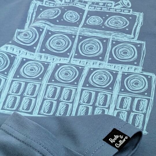 T-shirt Vinyl Flow - Sound System Sketch Edition (Steel Blue)