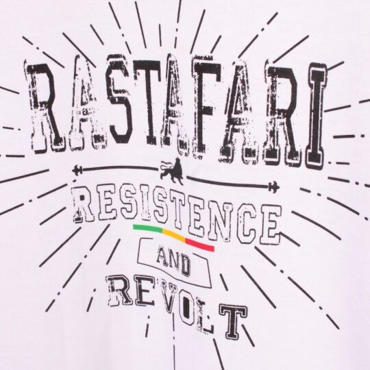 Rastafari Resitance and Revolt | T-shirt biały