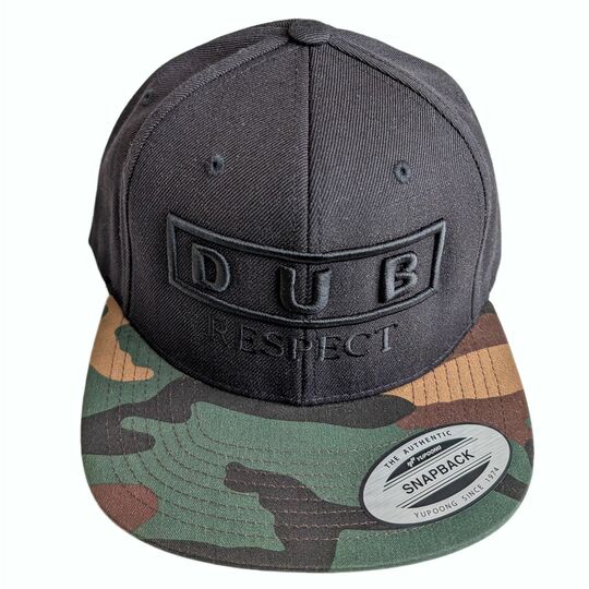 Czapka Snapback DUB Respect - Haft 3D - czarny / moro - Sound System Culture