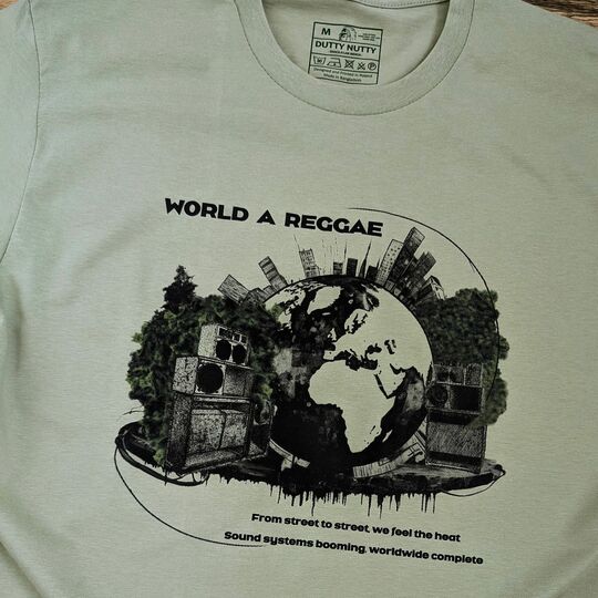 World A Reggae, Sound Systems booming worldwide complete T-shirt