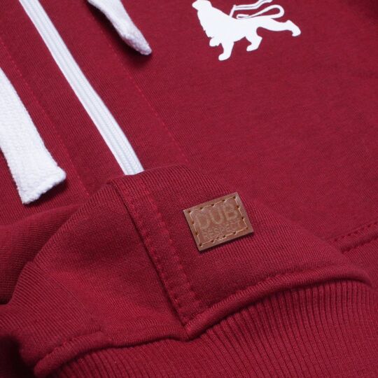 DubLion unisex Zip Hoodie |  burgundy