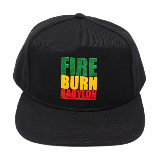 Fire Burn Babylon snapback cap | Black