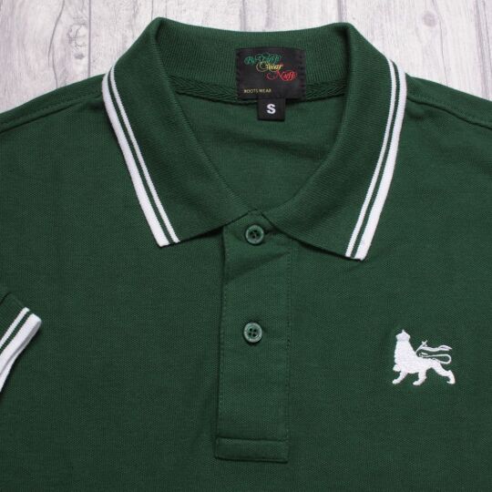 Koszulka Polo Lion of Judah | Zielona z białymi kontrastami