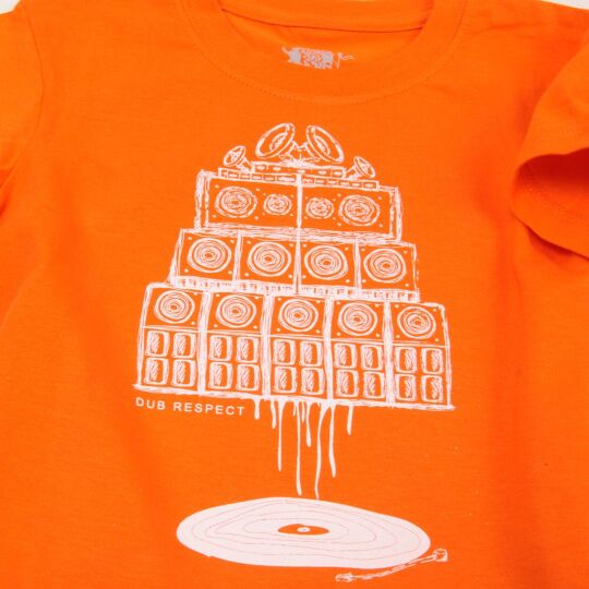 Tshirt dziecięcy | Vinyl & Sound System - pomarańczowy