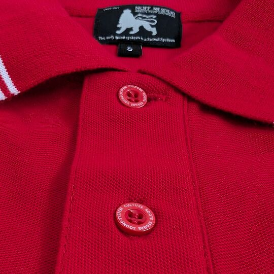 Koszulka Polo Lion of Judah - Czerwona z białymi detalami