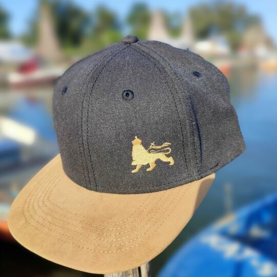 Lion of Judah snapback cap |  Black & Camel